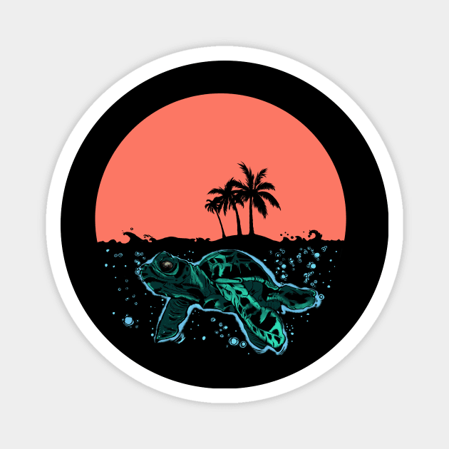 Summer Turtle Magnet by pilipsjanuariusDesign